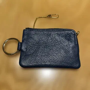 genuine leather 네이비 가죽 코인 케이스