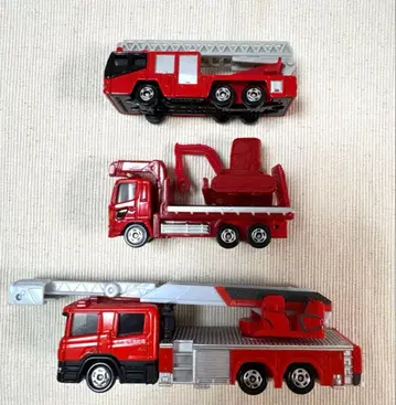 빨간색 소방차 토미카 3대 세트