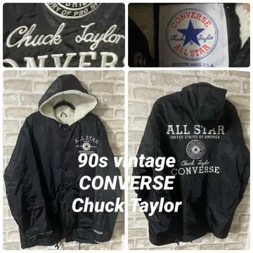 빈티지 90s CONVERSE 남성용 L 벤치 코트 보아 코트