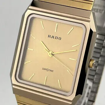 [ 작동/새상품 배터리 ] 라도 다이아스타 스퀘어 손목시계 골드 워치
