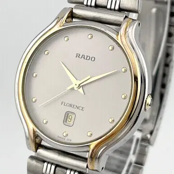 [ 작동/새 배터리 ] 라도 플로렌스 데이트 손목시계 콤비 컬러 보이즈