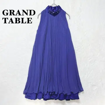 그랜터블 하이넥 플리츠 슬리브리스 원피스 드레스 결혼식