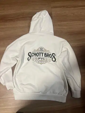 SCHOTT BROS NYC 화이트 후드티