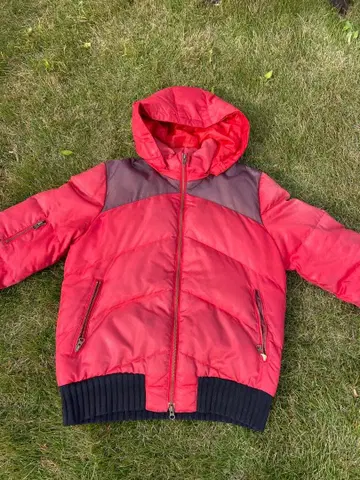 다운 자켓 Y2K 그런지 00s 헤이세이 갸루 빨간색