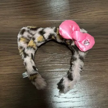 USJ 레오파드 무늬 퍼 키티 머리띠