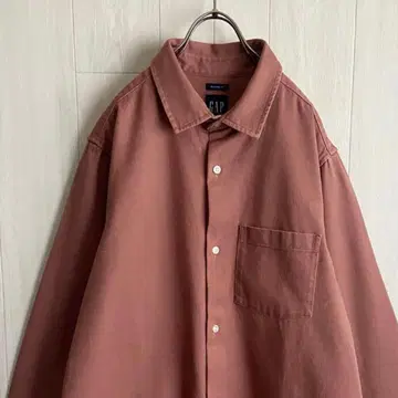 GAP 갭 무지 긴팔 워크 셔츠 브라운 구제 의류