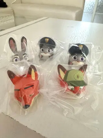 주토피아 패션 반지 가챠가챠 5개