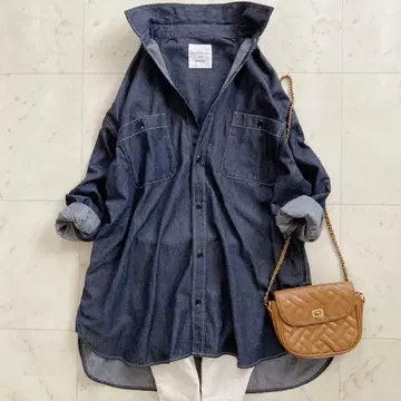 새상품급 SHIPS any ECORICH 덩가리 오버 셔츠 넉넉한 사이즈