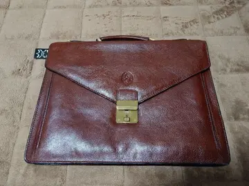 브라운 가죽 비즈니스 백