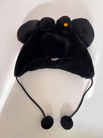 미니 팬캡 라메 블랙