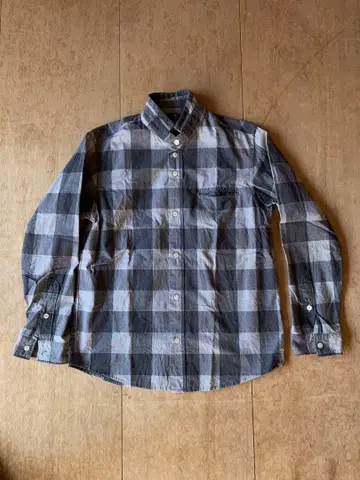 nisica mokusiro 니시카 스몰 스탠드 카라 체크 셔츠