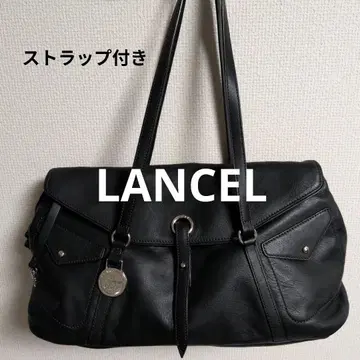 란셀 Lancel 가죽 핸드백 스트랩 포함 블랙