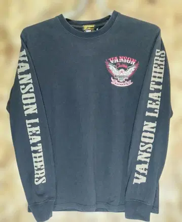 VANSON 블랙 긴팔 T셔츠