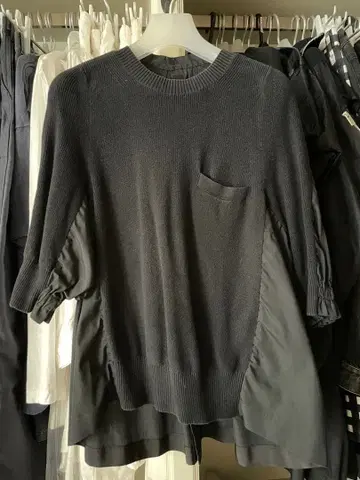 sacai 니트 콤비 상의