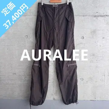 AURALEE 라이트 나일론 퍼티그 팬츠 브라운 1