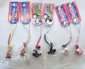 헬로키티 교토 한정판 기온 아라시야마 우라시마타로 전설 스트랩 세트