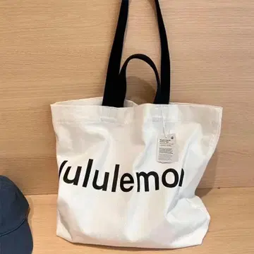 lululemon 에코백 화이트 토트백