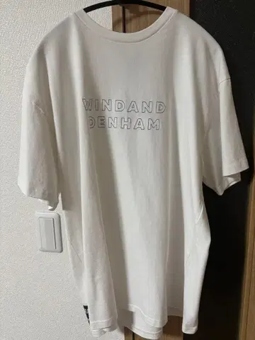 DENHAM 화이트 T셔츠 WIND AND SEA 콜라보