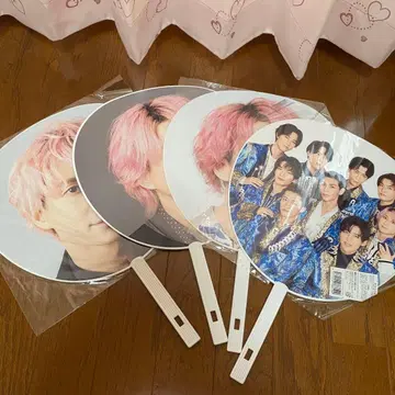 SnowMan 부채 4장 세트