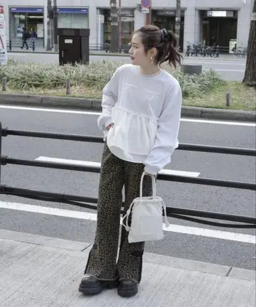 레오파드 리본 팬츠 jumelle