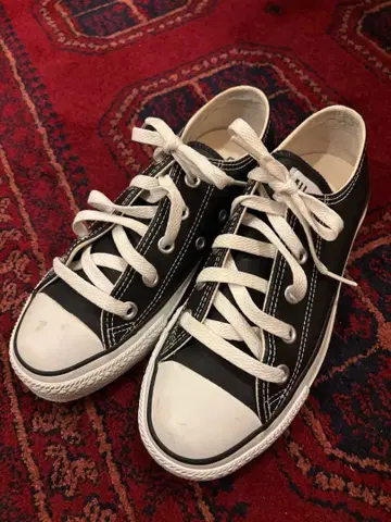 컨버스 올스타 블랙 로우컷 스니커즈 가죽