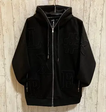 LUXE/R 페이크 스웨이드 지퍼 후드티