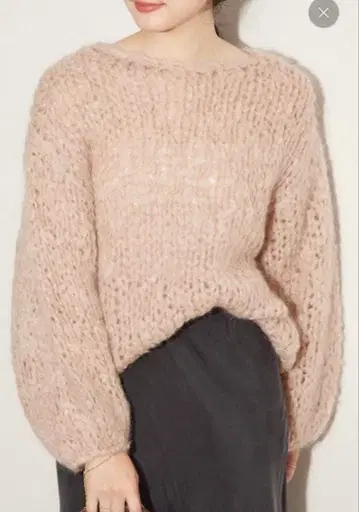 Plage HAND KNIT 점보 탐 풀오버 베이지