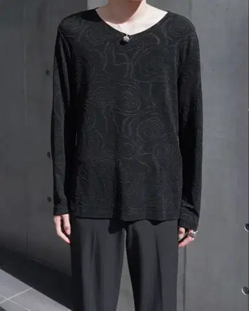 90s 패턴 롱 슬리브 탑