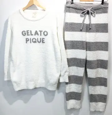 gelato pique 룸웨어 파우더 자카드 풀오버 팬츠