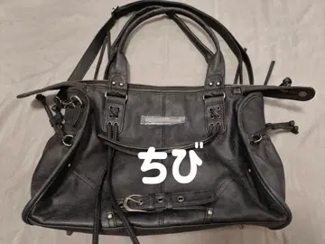 Fancy club 블랙 합성 피혁 숄더백