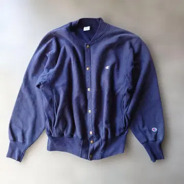 90년대 챔피온 스냅 가디건 네이비 L 리버스