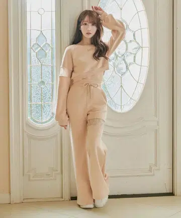 rosemuse lace garter sweat set