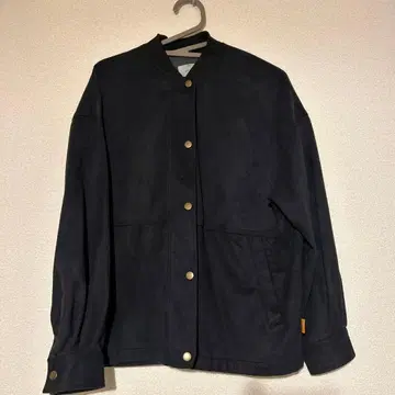 노카라 자켓 블랙 양 자수