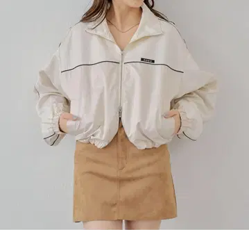 Chico 배색 디자인 나일론 블루종