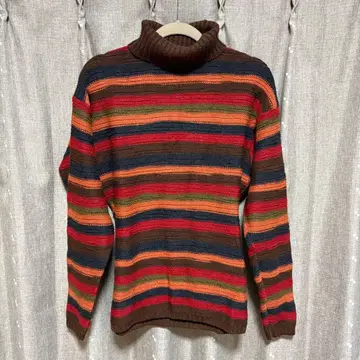 y111802 RYKIEL HOMME 니트 스웨터 보더 울 L