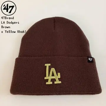 [ 새상품 ] 47브랜드 MLB LA 다저스 비니 캡 ( 브라운 )