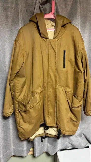 KBF 플리스 안감 브라운 모즈 코트