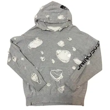 yuumi ARIA SEASONING 데미지 후드티 그레이