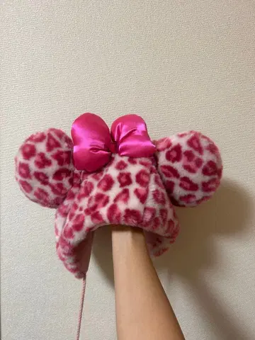 도쿄 디즈니 리조트 레오파드 무늬 팬캡