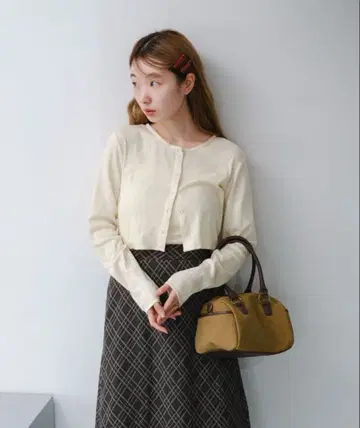 [ 미사용 새상품 ] kastane 코튼 레이스 치비 가디건