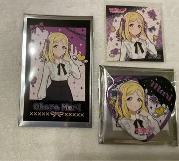 러브 라이브 선샤인 Aqours 오하라 마리 스티커 캔뱃지 세트