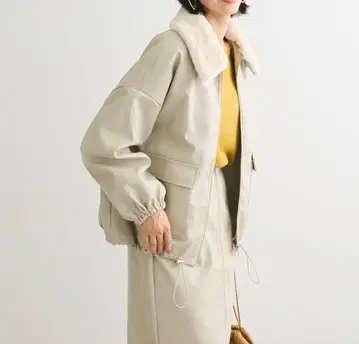 Green parks ELENCARE DUE 인조 가죽 ZIP 블루종