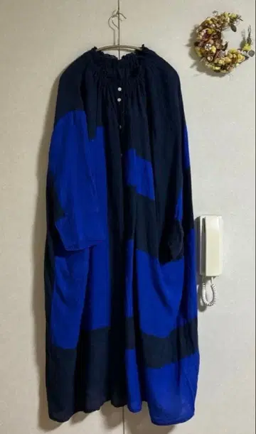 츠무구 린넨 패치워크 원피스