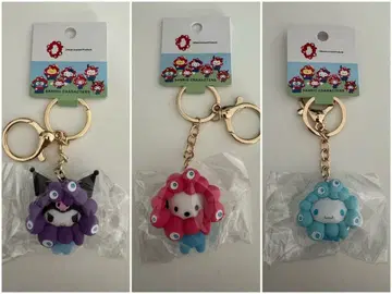 산리오 미야쿠미야쿠 변신 입체 마스코트 컬러 키링 파스텔 3종 세트