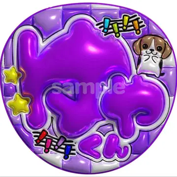 [광택지에 인쇄 메탈 유야군] 통통 부채 글자 팬서비스 부채 단선