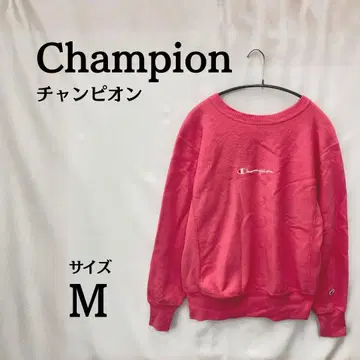 챔피온 Champion 속기모 맨투맨 트레이닝복 M 핑크