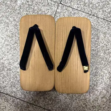 오동나무 일본 나막신 순수 실크 하나오 부착 네이비 29.5cm