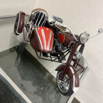 앤티크 잡화 사이드카 달린 바이크 모델
