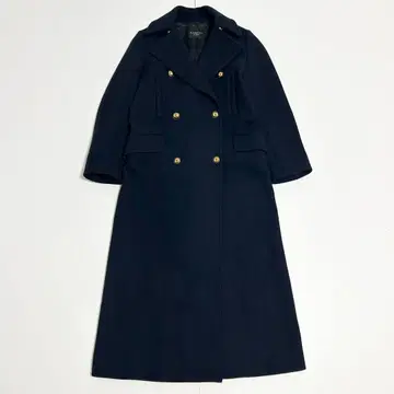 새상품급 베르메이유 페예나 멜톤 밀리터리 롱 코트 네이비 38