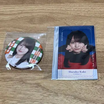 노기자카46 카키 하루카 캔뱃지 9월 ver 티켓풍 스티커 노기메쿠리